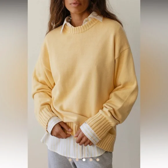 NWOT DONNI The Cotton Knit Crewneck - Picture 1 of 6